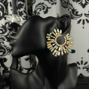 Rhinestone Sunflower Earrings